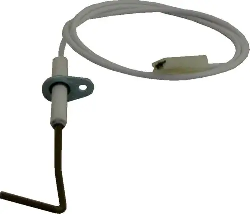 Überwachungselektrode mit einem Metallanschluss und einem Kabel, geeignet für Heizsysteme der Marke Wolf.